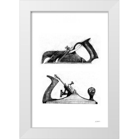 Planes White Modern Wood Framed Art Print by Schick, Mike
