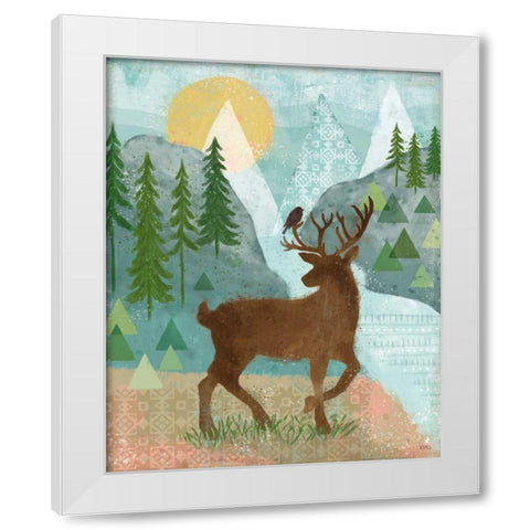 Woodland Forest II White Modern Wood Framed Art Print by Charron, Veronique