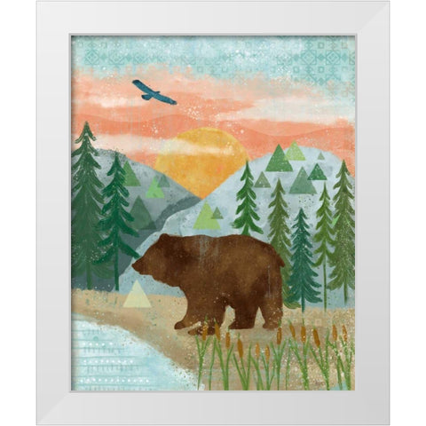 Woodland Forest III White Modern Wood Framed Art Print by Charron, Veronique