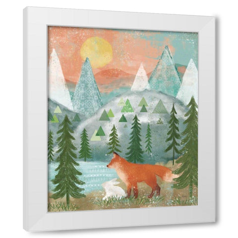 Woodland Forest V White Modern Wood Framed Art Print by Charron, Veronique