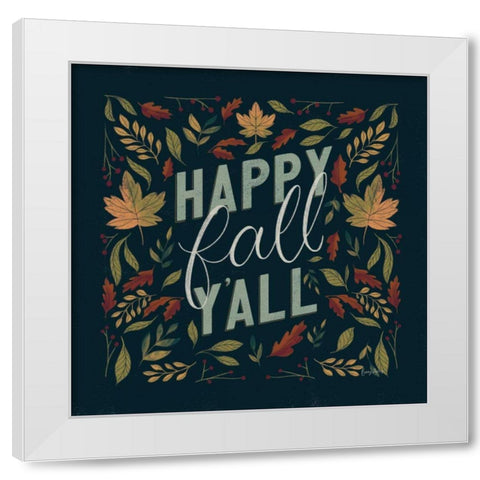 Autumn Sayings I v2 White Modern Wood Framed Art Print by Thorns, Becky