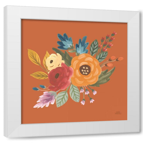Harvest Garden Flowers II White Modern Wood Framed Art Print by Marshall, Laura