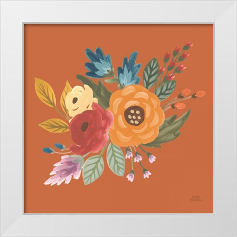 Harvest Garden Flowers II White Modern Wood Framed Art Print by Marshall, Laura