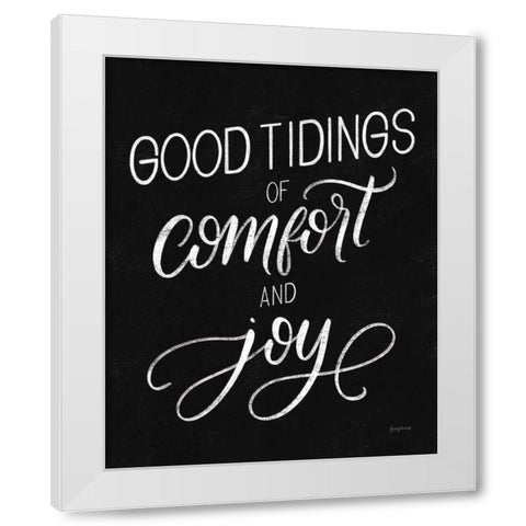 Christmas Sayings V Words White Modern Wood Framed Art Print by Thorns, Becky