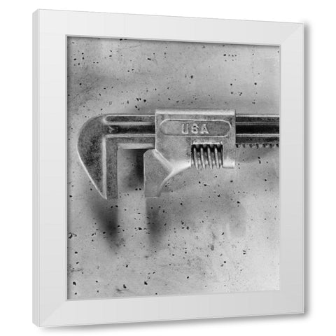 USA Wrench White Modern Wood Framed Art Print by Goldstein, Ed