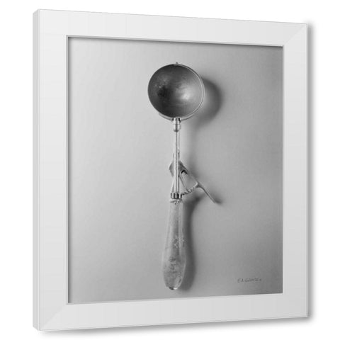 Ice Cream Scoop I White Modern Wood Framed Art Print by Goldstein, Ed