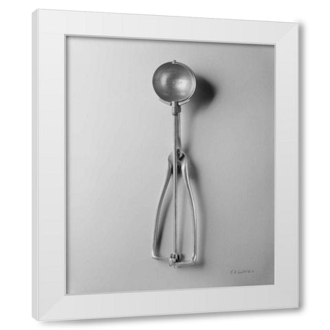Ice Cream Scoop II White Modern Wood Framed Art Print by Goldstein, Ed
