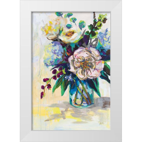 Glowing on White White Modern Wood Framed Art Print by Vertentes, Jeanette