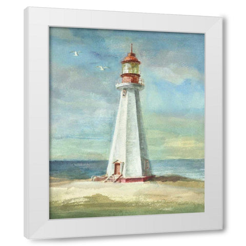 Lighthouse III White Modern Wood Framed Art Print by Nai, Danhui