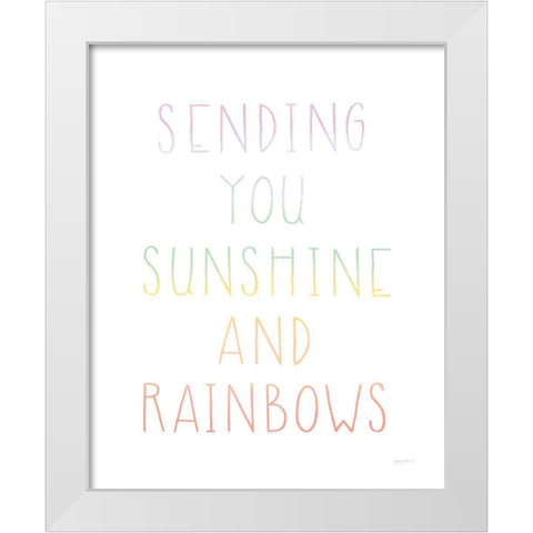 Lets Chase Rainbows VI White Modern Wood Framed Art Print by Jackson, Jenaya
