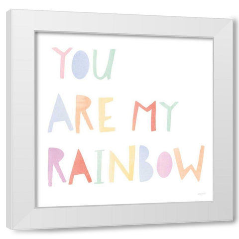Lets Chase Rainbows X White Modern Wood Framed Art Print by Jackson, Jenaya