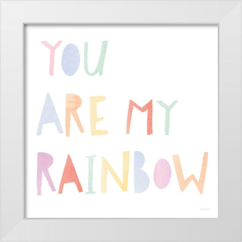 Lets Chase Rainbows X White Modern Wood Framed Art Print by Jackson, Jenaya