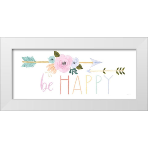Lets Chase Rainbows XVIII White Modern Wood Framed Art Print by Jackson, Jenaya