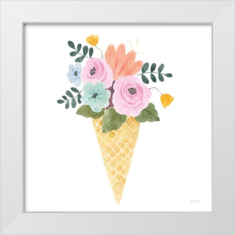 Lets Chase Rainbows XIX White Modern Wood Framed Art Print by Jackson, Jenaya