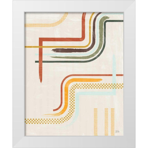 Lingering Lines II White Modern Wood Framed Art Print by Averinos, Melissa