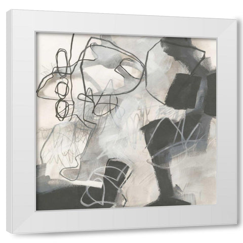 Whats Happening II Neutral White Modern Wood Framed Art Print by Davies, Jane