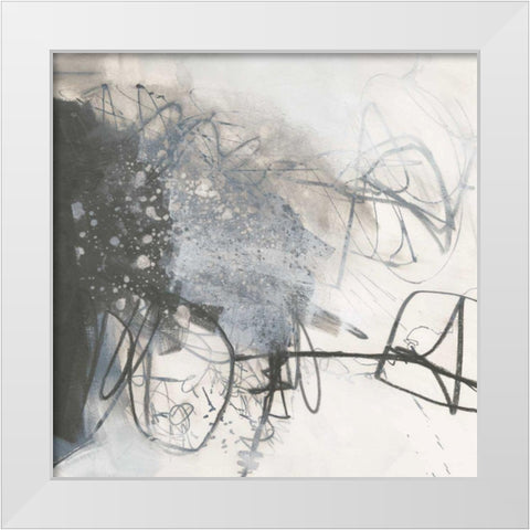 Whats Happening III Neutral White Modern Wood Framed Art Print by Davies, Jane