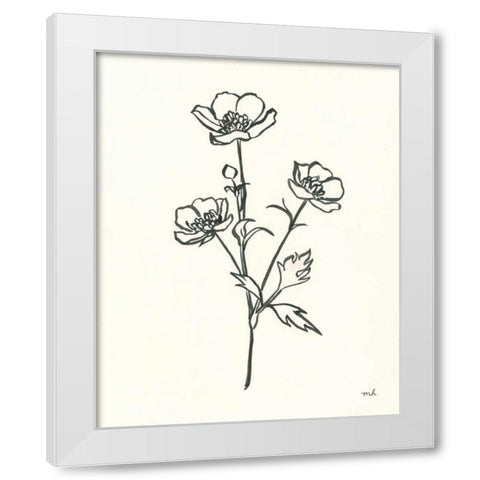 Buttercup White Modern Wood Framed Art Print by Hershey, Moira