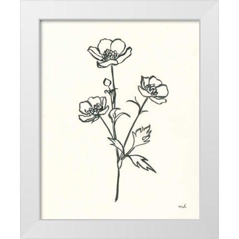 Buttercup White Modern Wood Framed Art Print by Hershey, Moira