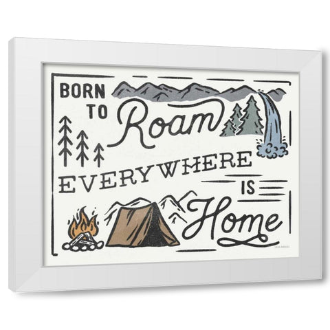 Adventurous II v2 White Modern Wood Framed Art Print by Marshall, Laura