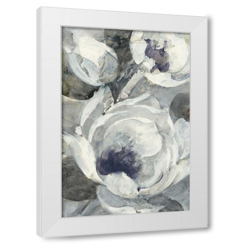 Navy Delight I White Modern Wood Framed Art Print by Hristova, Albena