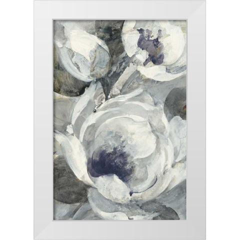 Navy Delight I White Modern Wood Framed Art Print by Hristova, Albena
