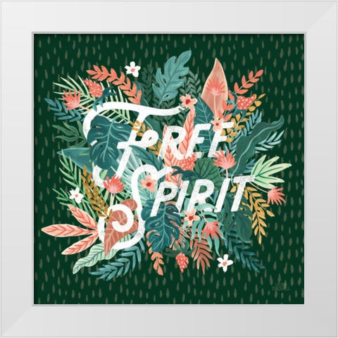 Jungle Hangout IV No Sloth Emerald Green White Modern Wood Framed Art Print by Marshall, Laura