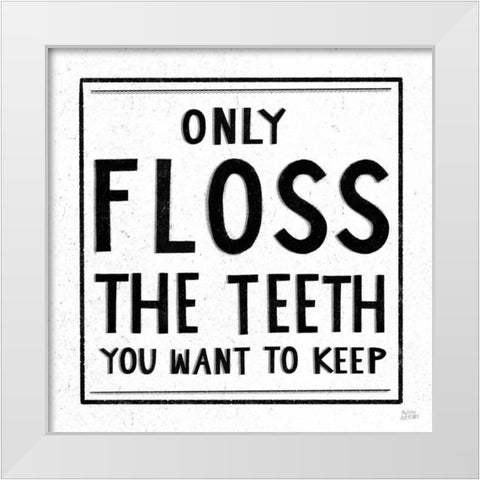 Only Floss White Modern Wood Framed Art Print by Averinos, Melissa