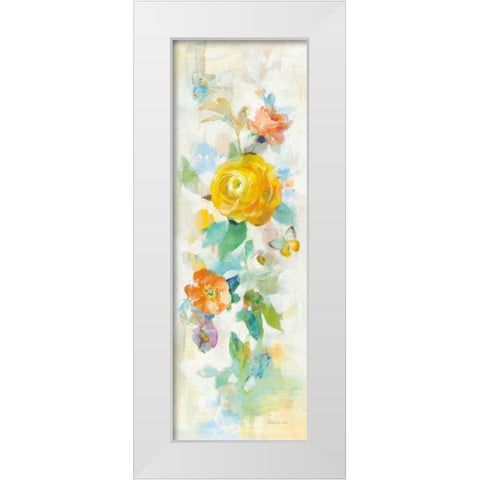 Blooming Splendor III White Modern Wood Framed Art Print by Nai, Danhui