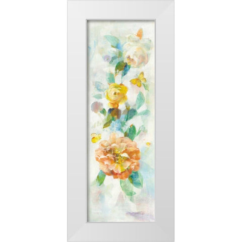 Blooming Splendor IV White Modern Wood Framed Art Print by Nai, Danhui