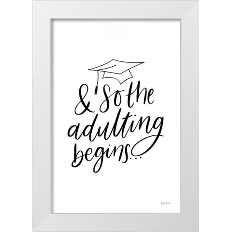 Graduation IV White Modern Wood Framed Art Print by Thorns, Becky