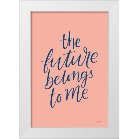 Graduation II Pink White Modern Wood Framed Art Print by Thorns, Becky