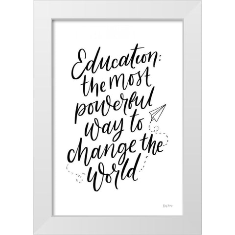 Teachers II White Modern Wood Framed Art Print by Thorns, Becky
