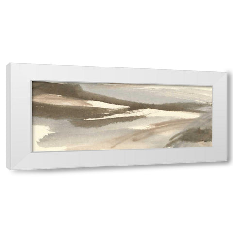 Sand and Stone White Modern Wood Framed Art Print by Paschke, Chris