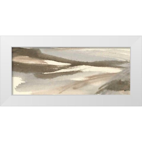 Sand and Stone White Modern Wood Framed Art Print by Paschke, Chris