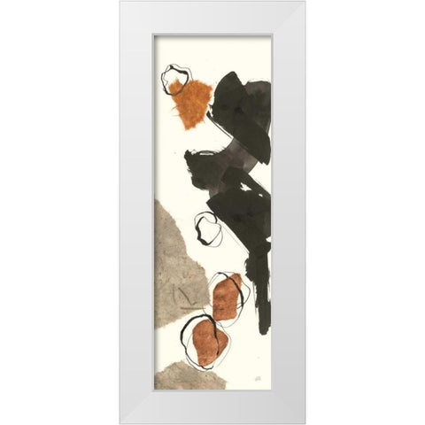 Copper Linked I White Modern Wood Framed Art Print by Paschke, Chris