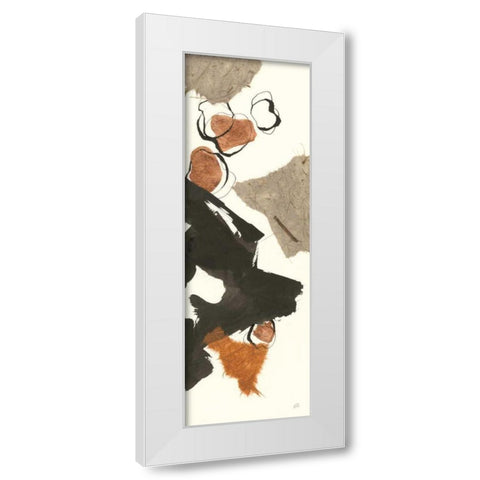 Copper Linked II White Modern Wood Framed Art Print by Paschke, Chris