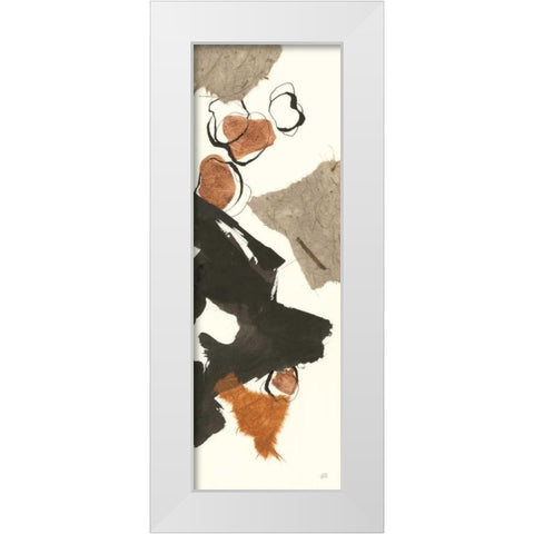 Copper Linked II White Modern Wood Framed Art Print by Paschke, Chris
