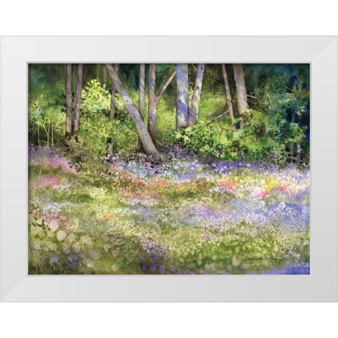 Springtime Woods White Modern Wood Framed Art Print by McKenna, Kathleen Parr