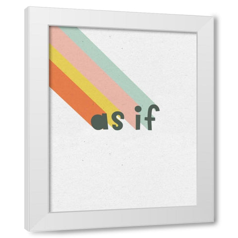 Rainbow Words I White Modern Wood Framed Art Print by Hershey, Moira