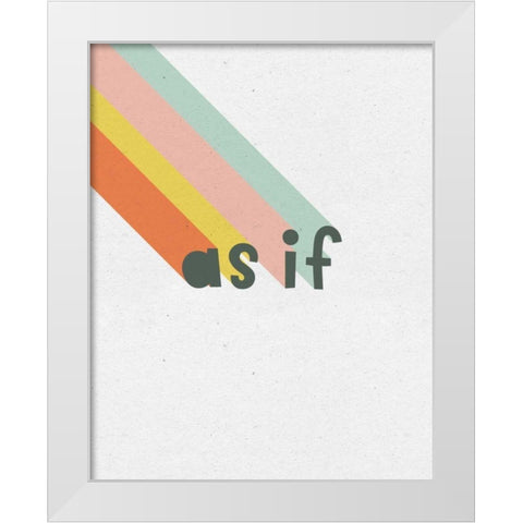 Rainbow Words I White Modern Wood Framed Art Print by Hershey, Moira