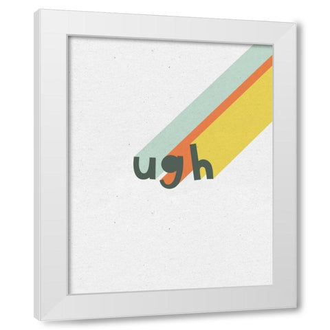 Rainbow Words II White Modern Wood Framed Art Print by Hershey, Moira