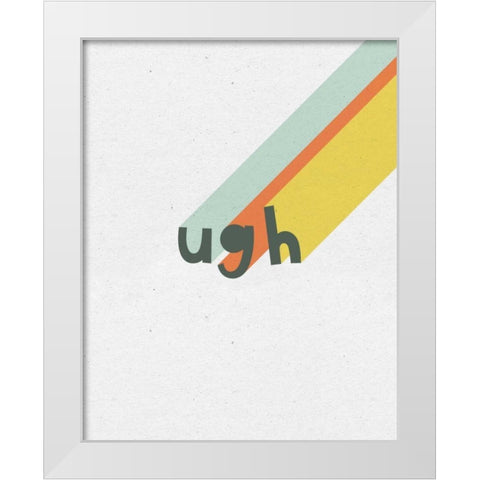 Rainbow Words II White Modern Wood Framed Art Print by Hershey, Moira