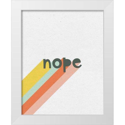 Rainbow Words III White Modern Wood Framed Art Print by Hershey, Moira