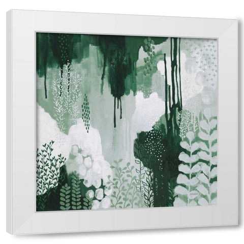 Light Green Forest I White Modern Wood Framed Art Print by Ferguson, Kathy