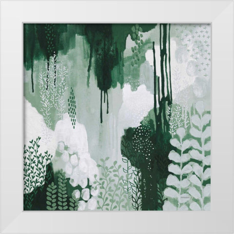 Light Green Forest I White Modern Wood Framed Art Print by Ferguson, Kathy