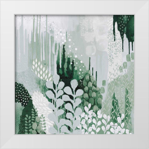 Light Green Forest II White Modern Wood Framed Art Print by Ferguson, Kathy
