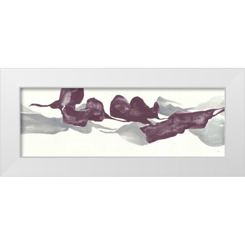 Plum and Gray IV White Modern Wood Framed Art Print by Paschke, Chris