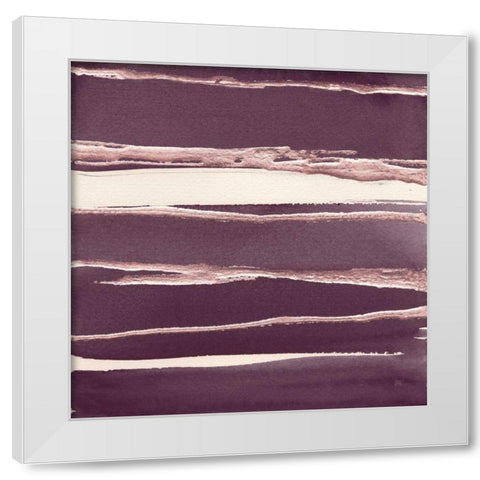 Rose Gold II Purple White Modern Wood Framed Art Print by Paschke, Chris
