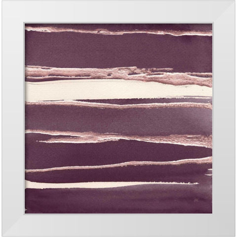 Rose Gold II Purple White Modern Wood Framed Art Print by Paschke, Chris